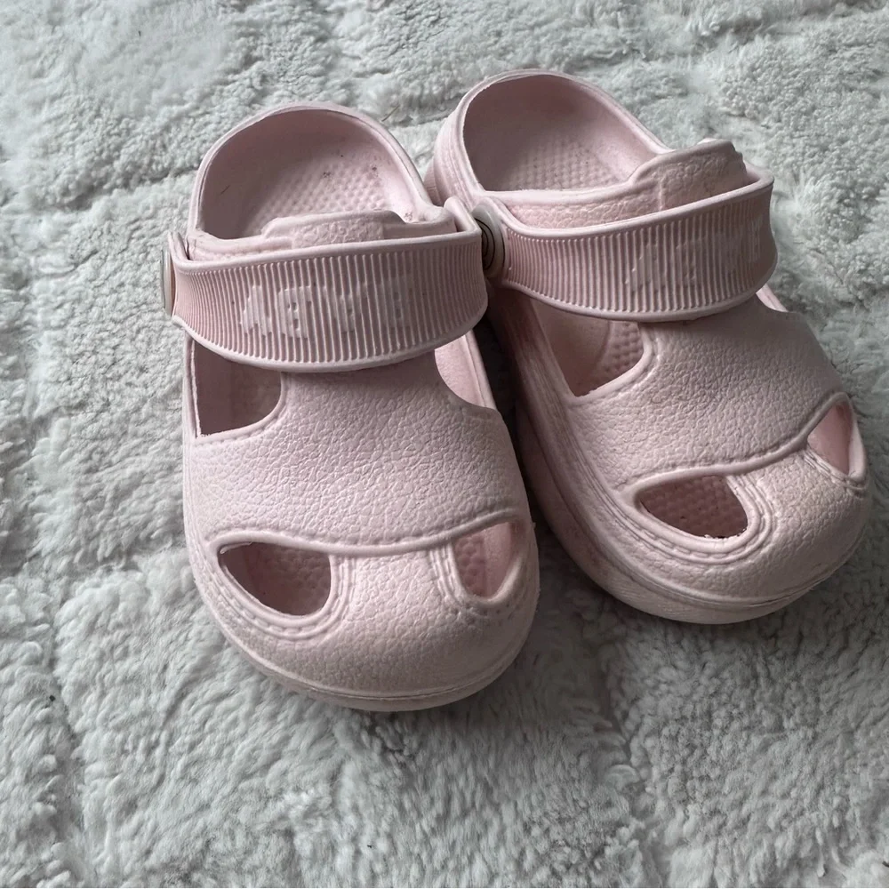 Baby | Pink Kids PVC Rubber Slippers | Size 2